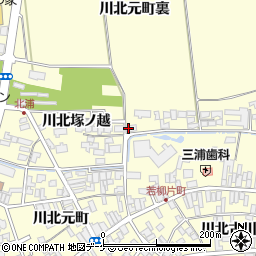 宮城県栗原市若柳（川北元町裏）周辺の地図