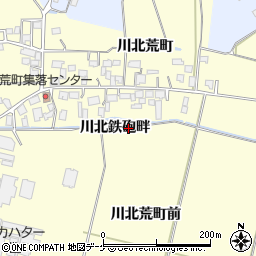 宮城県栗原市若柳（川北鉄砲畔）周辺の地図