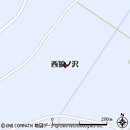 岩手県一関市花泉町永井西狼ノ沢周辺の地図