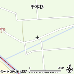 山形県東田川郡庄内町千本杉東割22周辺の地図