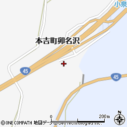 宮城県気仙沼市本吉町卯名沢19周辺の地図