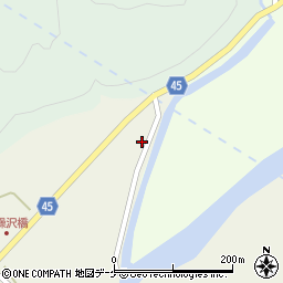 山形県東田川郡庄内町肝煎蟹澤周辺の地図