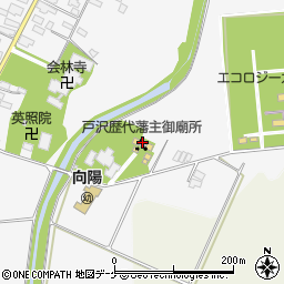 戸沢歴代藩主御廟所周辺の地図