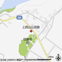 上西山公民館周辺の地図