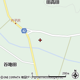 宮城県栗原市栗駒片子沢（田高田北）周辺の地図
