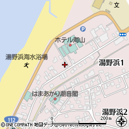 湯野浜温泉民宿周辺の地図