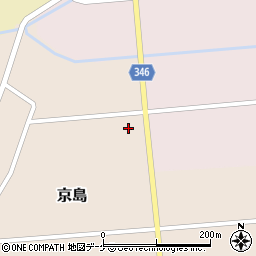 山形県東田川郡庄内町京島小麦畑周辺の地図