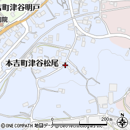 宮城県気仙沼市本吉町津谷松尾周辺の地図