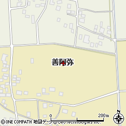 山形県東田川郡三川町善阿弥周辺の地図