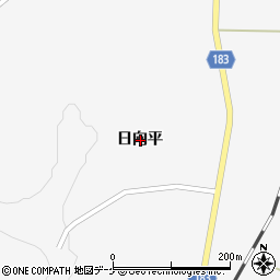 岩手県一関市花泉町油島日向平周辺の地図