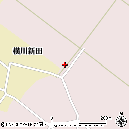三川町役場　横川地区農業集落排水処理施設周辺の地図