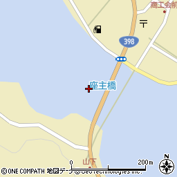 座主橋周辺の地図