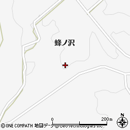 岩手県一関市藤沢町大籠蜂ノ沢周辺の地図