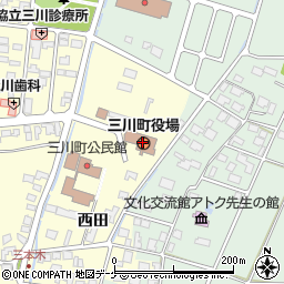 三川町役場　町民課国保係周辺の地図