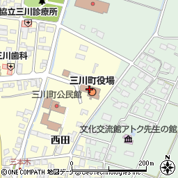 三川町役場　産業振興課農政係周辺の地図