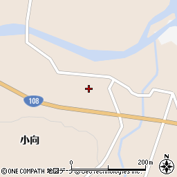 宮城県大崎市鳴子温泉鬼首小向周辺の地図