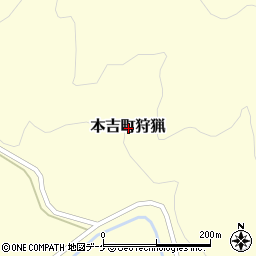 宮城県気仙沼市本吉町狩猟周辺の地図