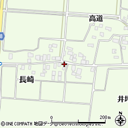 山形県鶴岡市長崎74周辺の地図