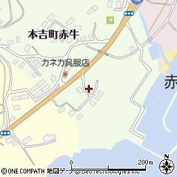 宮城県気仙沼市本吉町赤牛25周辺の地図