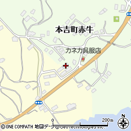 宮城県気仙沼市本吉町赤牛68-4周辺の地図