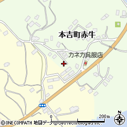 宮城県気仙沼市本吉町赤牛69-10周辺の地図