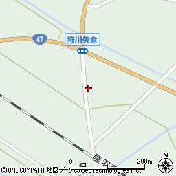山形県東田川郡庄内町狩川矢倉周辺の地図