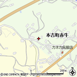 宮城県気仙沼市本吉町赤牛97周辺の地図