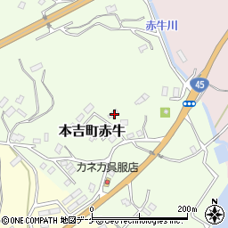 宮城県気仙沼市本吉町赤牛61周辺の地図