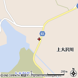 宮城県大崎市鳴子温泉鬼首上大沢川周辺の地図