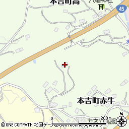 宮城県気仙沼市本吉町赤牛87周辺の地図