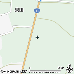 山形県新庄市泉田309周辺の地図