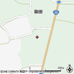 山形県新庄市泉田232周辺の地図