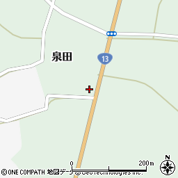 山形県新庄市泉田223周辺の地図