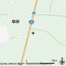 山形県新庄市泉田326周辺の地図