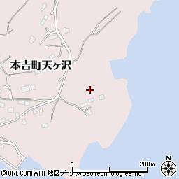 宮城県気仙沼市本吉町天ヶ沢周辺の地図
