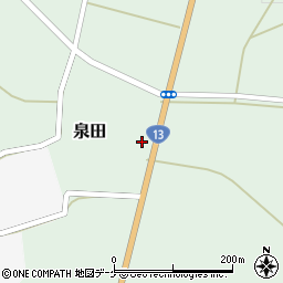 山形県新庄市泉田208周辺の地図