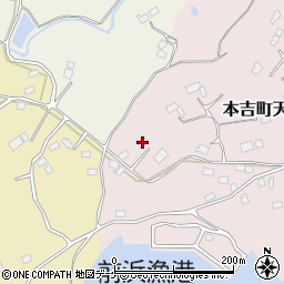 宮城県気仙沼市本吉町天ヶ沢25周辺の地図
