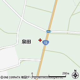 山形県新庄市泉田206周辺の地図