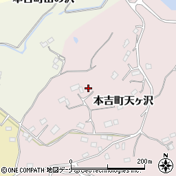 宮城県気仙沼市本吉町天ヶ沢77周辺の地図