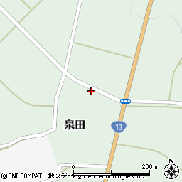 山形県新庄市泉田195周辺の地図