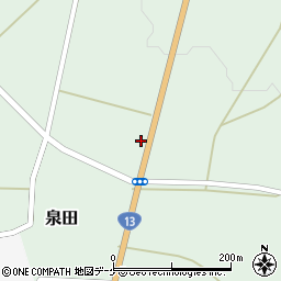 山形県新庄市泉田185周辺の地図