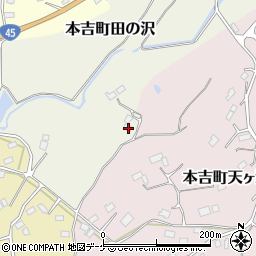 宮城県気仙沼市本吉町田の沢52周辺の地図