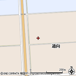 山形県三川町（東田川郡）神花（通向）周辺の地図