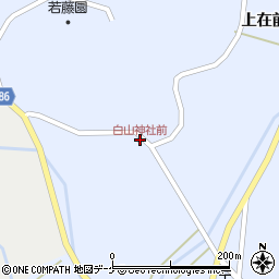 白山神社前周辺の地図