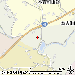 宮城県気仙沼市本吉町田の沢周辺の地図