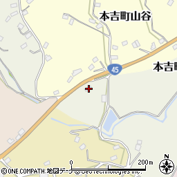 宮城県気仙沼市本吉町田の沢5周辺の地図