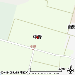 山形県東田川郡庄内町中野周辺の地図