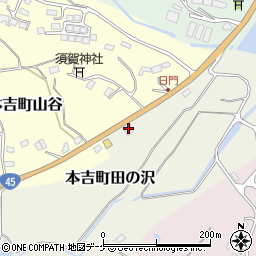 宮城県気仙沼市本吉町田の沢96周辺の地図