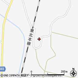 岩手県一関市花泉町油島中築道68周辺の地図