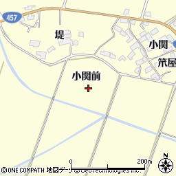 宮城県栗原市栗駒稲屋敷（小関前）周辺の地図